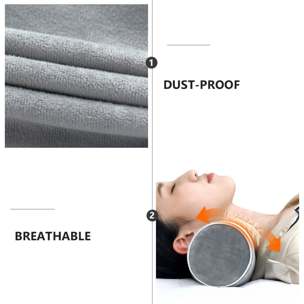 1Pc Geheugen Katoen Kussen Grey Hals Roll Kussen Versterken Kussen Voor Vrouw Mannen