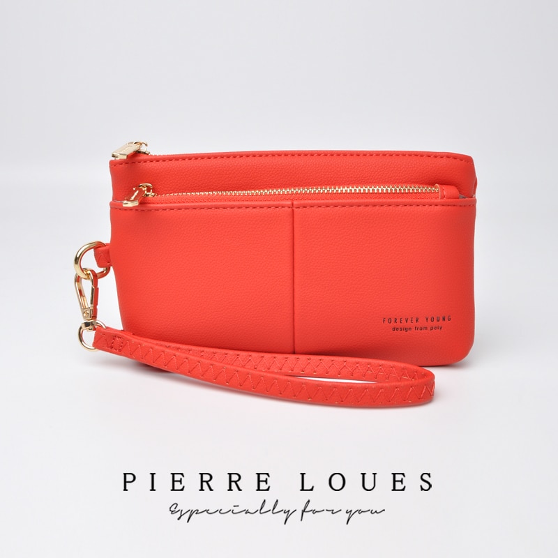 Women Wallet Leather Wristband Long Clutch Wallet Large Capacity Wallets Female Purse Lady Purses Phone Pocket Card Holder