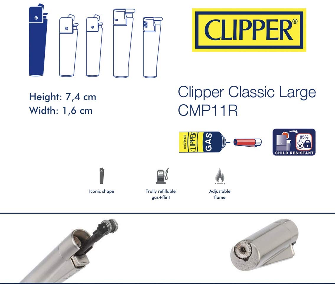 Hibron Pack de Clipper 48 Mecheros Encendedores Liso Fluo Nebula Y 1 Llavero Hibron Gratis (Fluo Nebula)