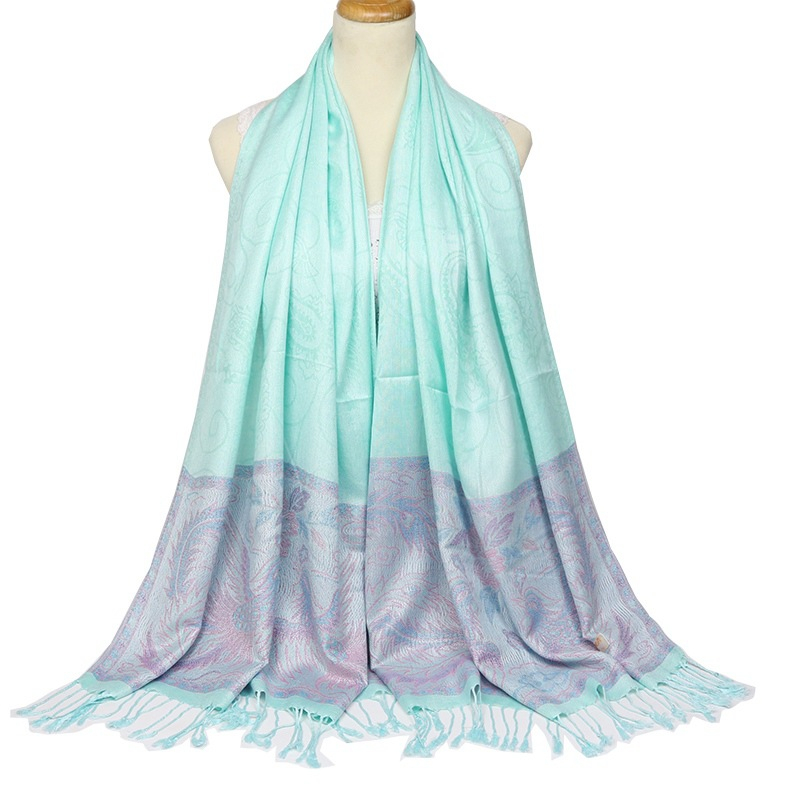 Écharpe de de Style ethnique rétro pour femme, Jacquard, à la , châle à multi-usages à pampilles, collection