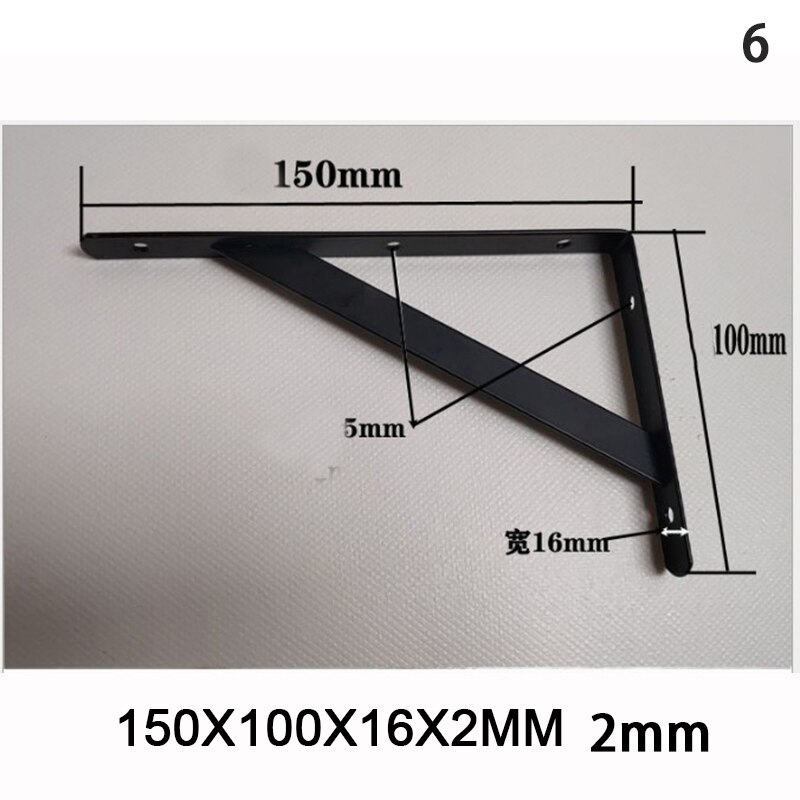 Driehoekige hoekbeugel bakwandmontage zelfdragend frame wand roestvrijstalen l-vormige beugels wandplankbeugelhouder: 6