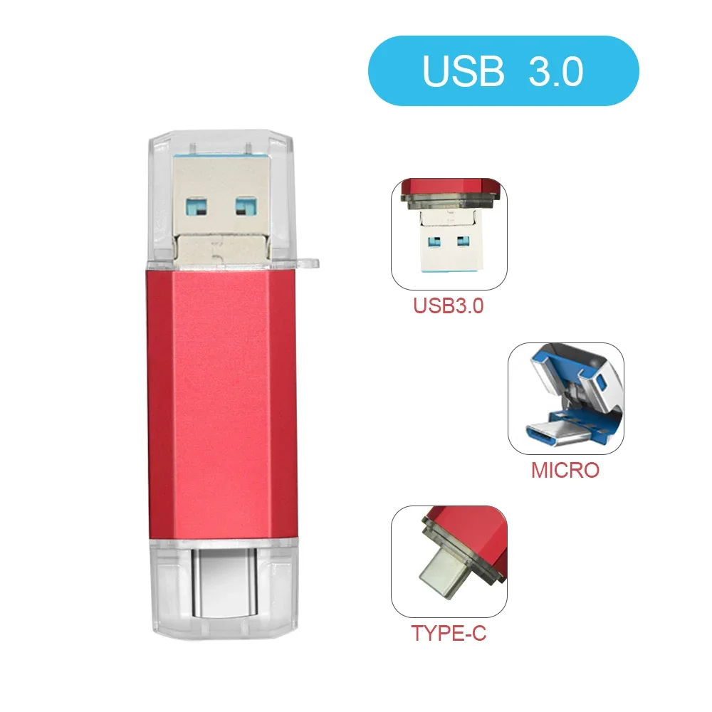 OTG Usb Stick Type C Pen Drive 128 GB 64 GB 32 GB 16 GB USB Flash Drive 3.0 Pendrive Hoge Snelheid Pendrive Voor Type-C Apparaat