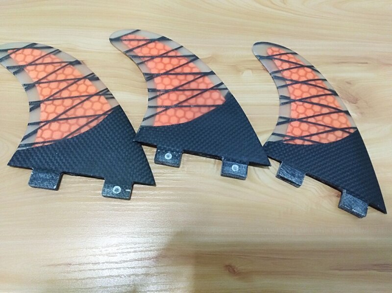 FCS Fins G5 Surfboard Fin Honeycomb Fibreglass Fins orange Black FCS Quilhas Fins Carbon