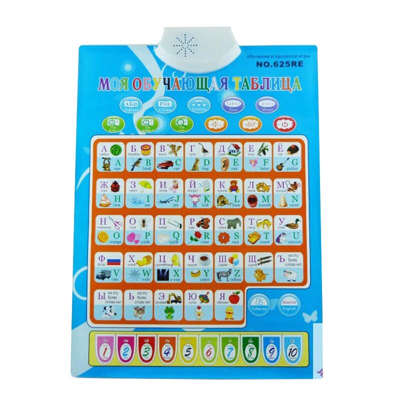 Russische Taal Leren Poster Baby Onderwijs Abc Machine Speelgoed Alfabet Muziek Phonic Wall Opknoping Grafiek Kids Boek: 5