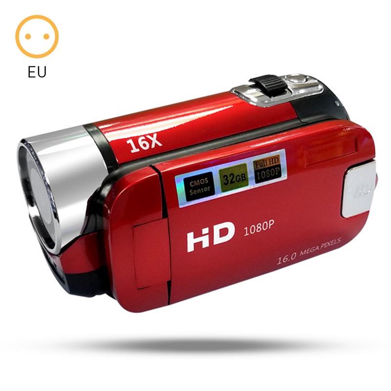 1080P Digital Camera Video Recorder Camera with LCD Screen Built In Microphone DV Camcorder with 16X Zoom Function: Black