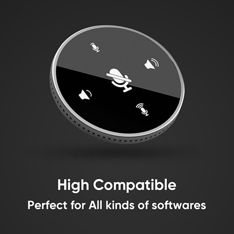 USB Conference Microphone,Omnidirectional PC Computer Condenser Mic with Mute Button for Meeting/Class Plug & Play