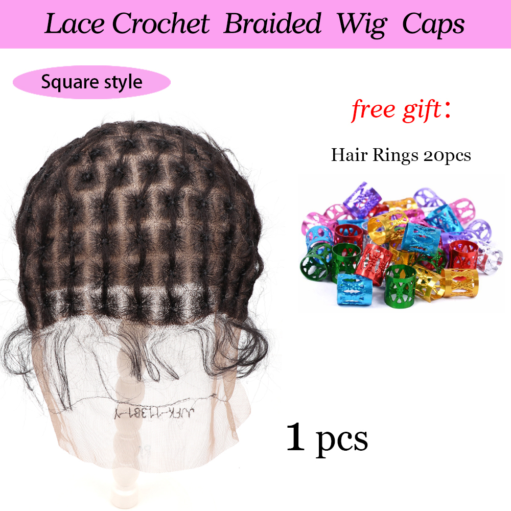 Cuffia per parrucca all'uncinetto con fascia elastica regolabile antiscivolo Cuffia per parrucca intrecciata per capelli Cuffia piena in pizzo pre annodata con capelli del bambino per realizzare parrucche: Arancione
