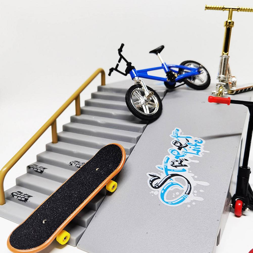 Patinete eléctrico Bmx con diapasón, Mini rampa, dedo, piezas, Juguetes