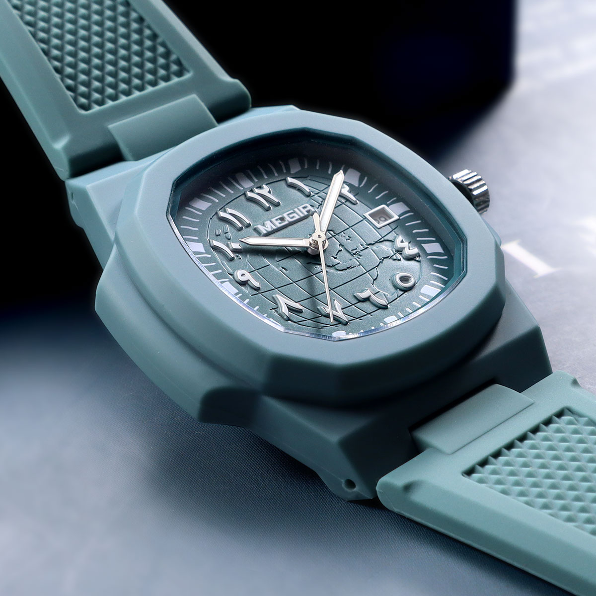 Megir topmerk luxe horloge voor heren 30 atm waterdicht datumweergave siliconen band sportief quartz polshorloge relogio masculino