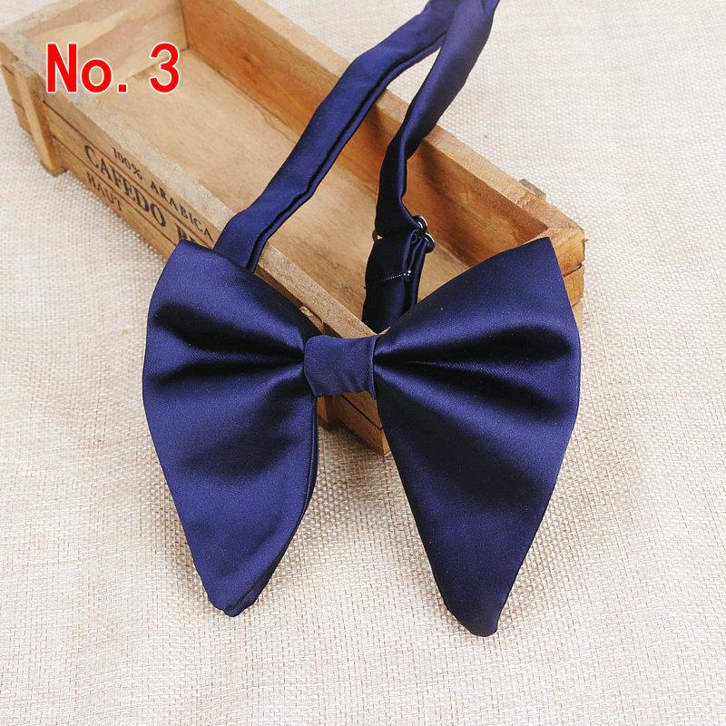 Men's Big Suits Red Navy Bow Ties For Man Wedding Solid Woven Bowknot Butterfly Tie 9colors: 3