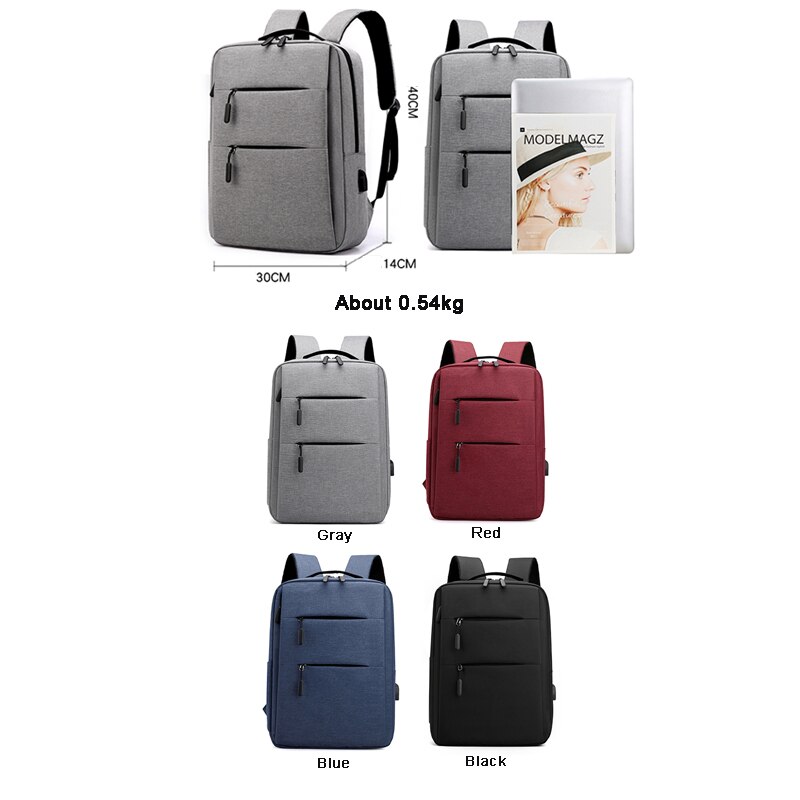 Laptop Bag Backpack Inch with USB Charging Port Backbag Travel Daypacks Male Backpack Business Back Pack Women Men
