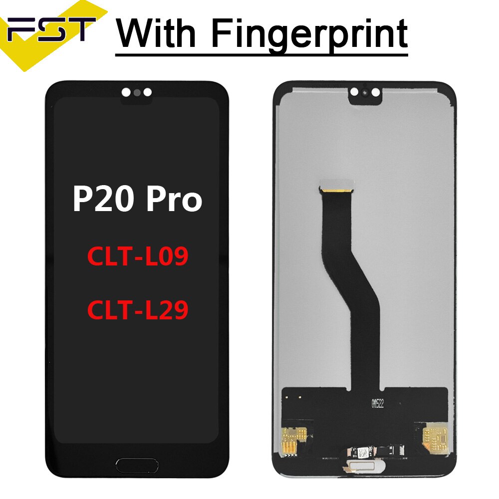 Tela lcd + touchscreen para huawei p20, tela para celulares huawei p20 EML-L09C EML-L29C/p20 lite nova 3e/p20 pro CLT-L09 CLT-L29 montagem do digitalizador: P20 Pro Fingerprint