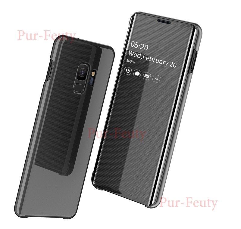 Mirror Smart Case For Samsung Galaxy S9 SM-G960F Clear Mirror View Flip Holder protection Cover For Samsung Galaxy S9 G960F/DS