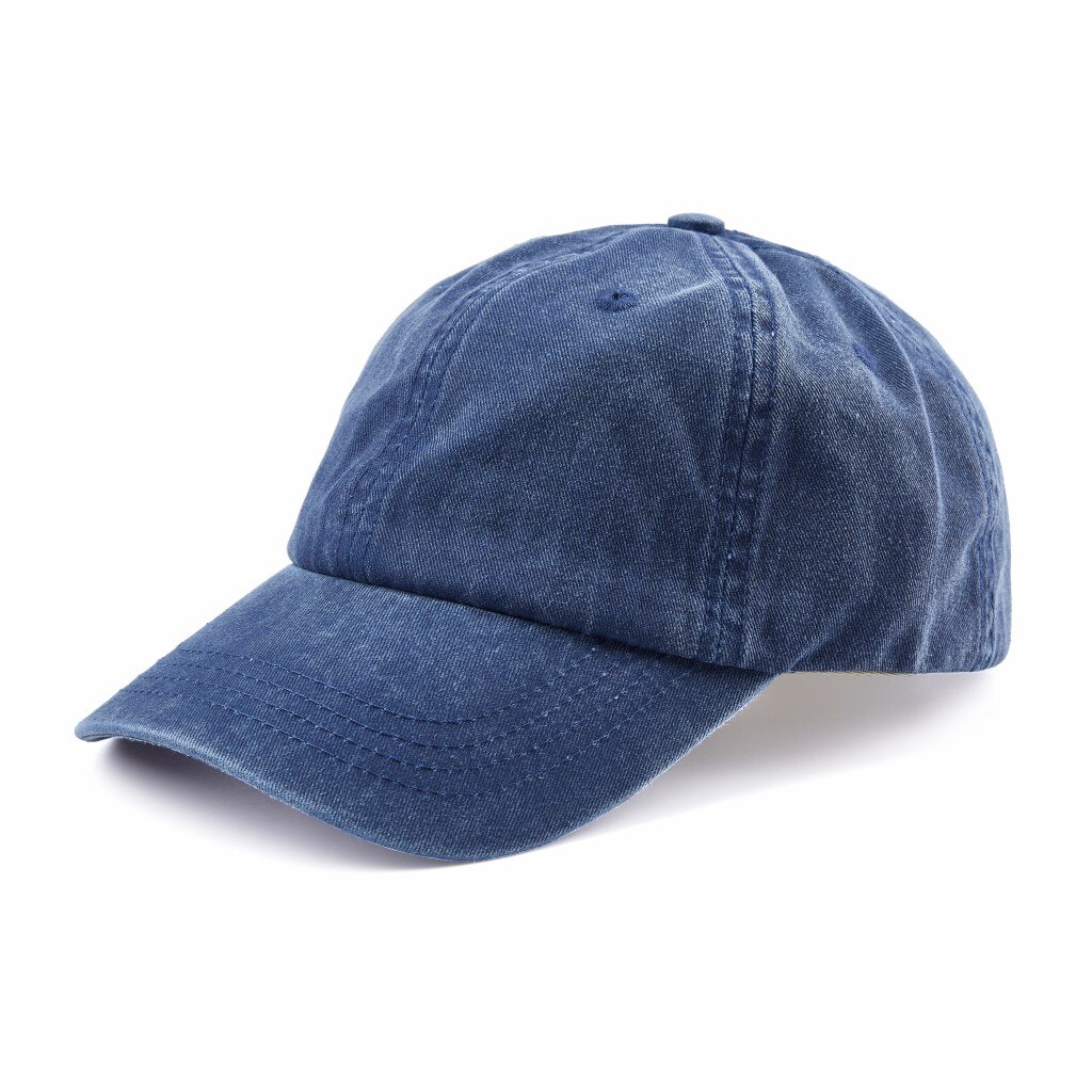 Vintage Washed Cotton Adjustable Baseball Caps Men and Women, Unstructured Low Profile Plain Classic Black Dad Hat: Blue