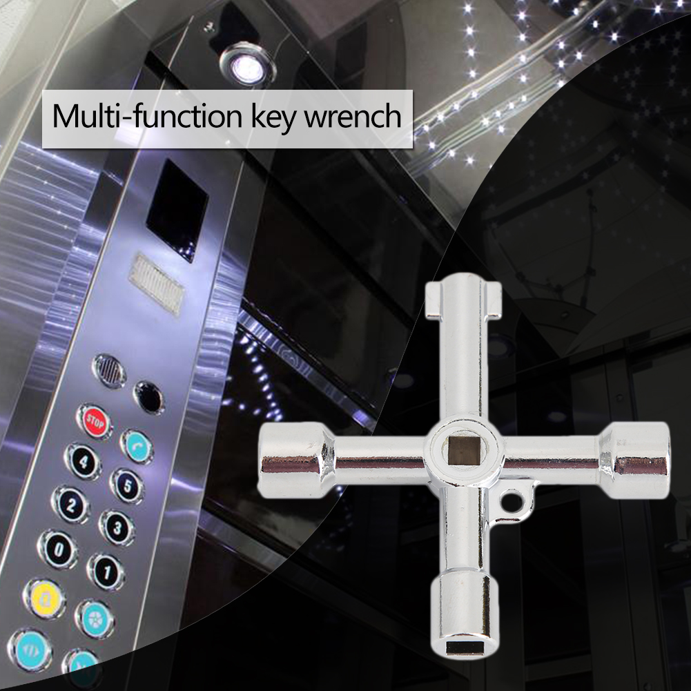 Universal Panel Key Lock Wrench Plumber Keys Cross Triangle Square Elevator Cabinet Switch Spanner Cabinet Valve Wrench