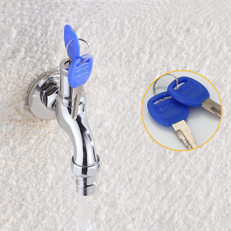 Anti-Diefstal Kraan Water Tap Met Slot Sleutel Legering/Messing Body Single Gat Sleutelschakelaar Kraan Bibcocks Voor keuken Outdoor Tuin
