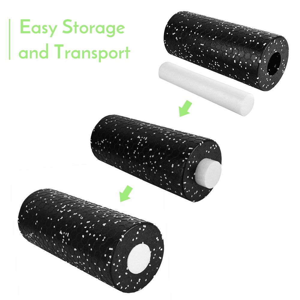 2Pcs Gym Fitness Yoga Foam Roller Set Pilates Blok Pinda Massage Roller Bal Voor Therapie Ontspannen Oefening Stress