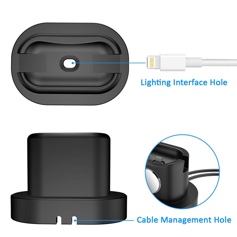 2 In 1 Lade Dock Station Für Iphone X Iphone XS Iphone 8 Lade Basis Für Apple Uhr 4 3 2 nachttisch Gebühr Stehen Halter