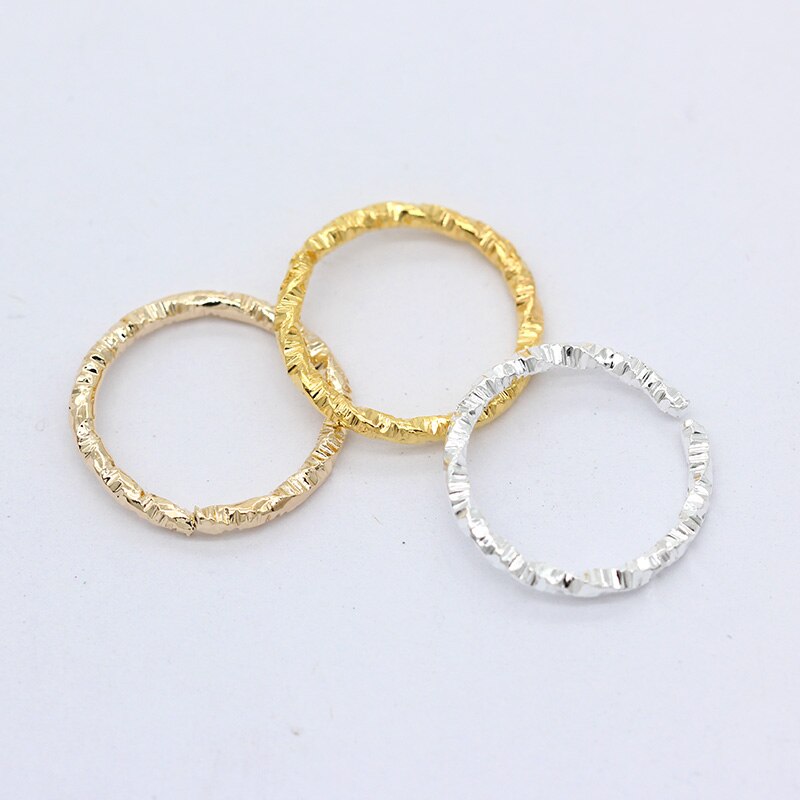 50pcs 8-20mm Round Jump Rings Twisted Open Split Rings jump rings Connector For Jewelry Makings Findings Supplies DIY
