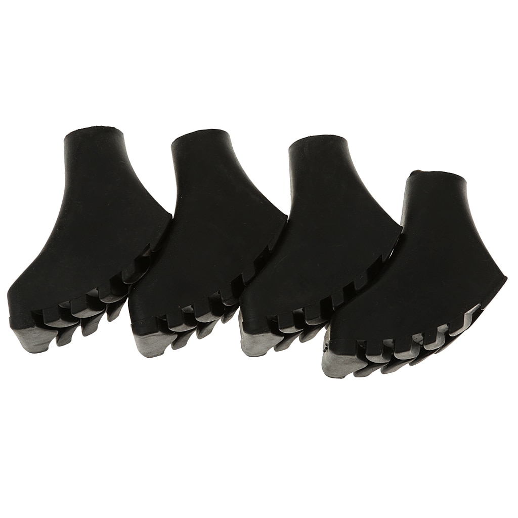 4 X Replacement Rubber Paw Tips For Hiking Sticks Trekking Poles