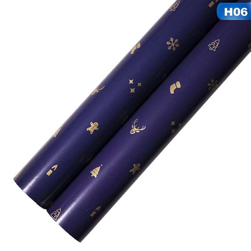 Navy Blue and Gold Christmas Wrapping Small Stars, Christmas Trees, Snowflakes, Christmas Special Wrapping Paper: 6