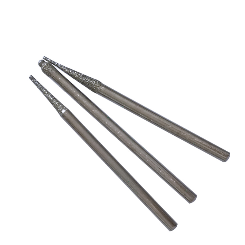 30 Uds fresas de diamante muela abrasiva 2,35mm vástago madera piedra grabado para dremel Accesorios de herramientas eléctricas herramientas rotativas