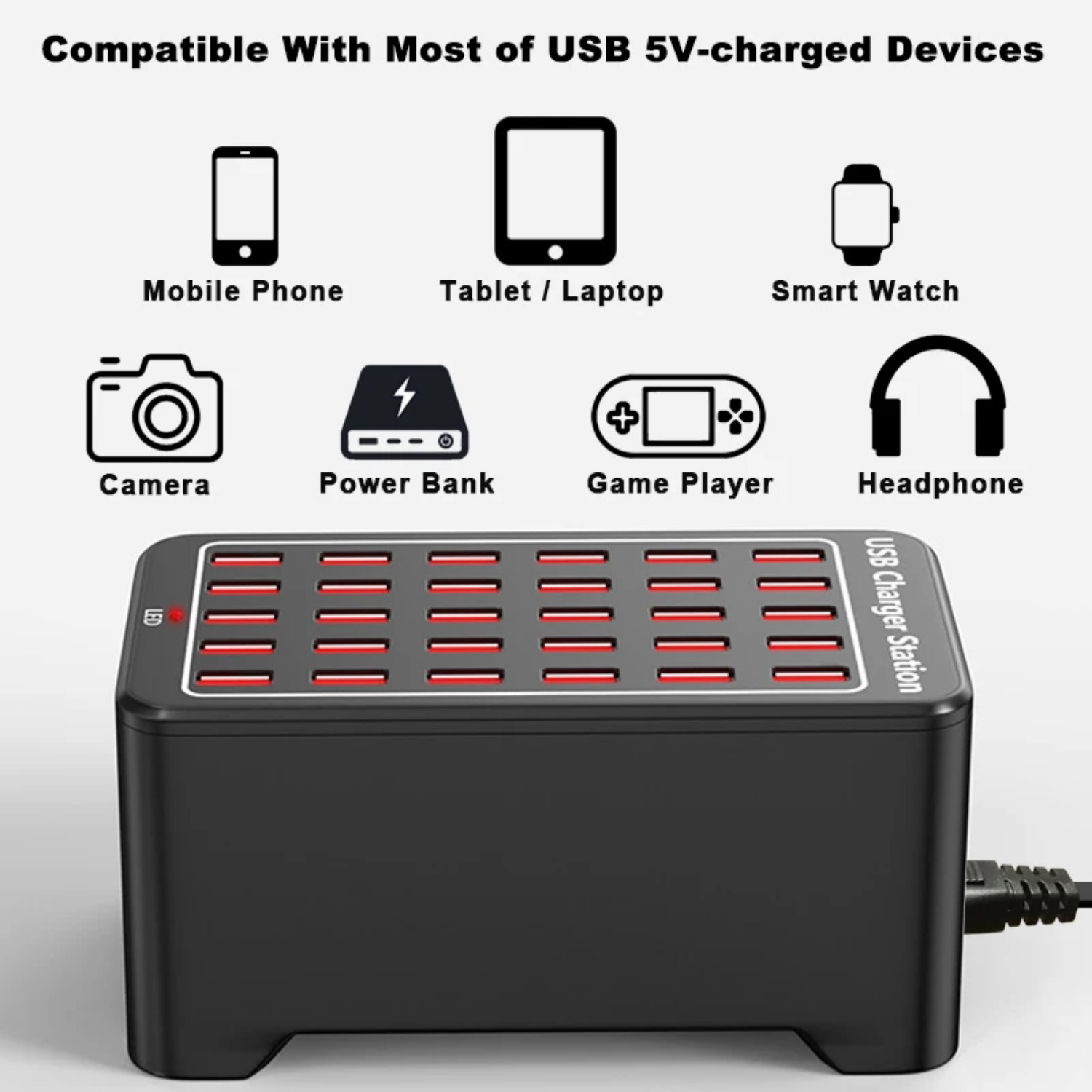 USB Lader 10/20/25/30 Poorten HUB 150W Universele Muur Desktop Snelle Laadstation Dock voor Mobiele Telefoon Power Adapter