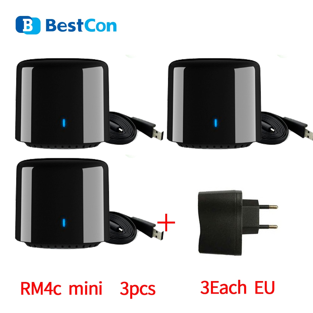 3Pcs Broadlink Rm RM4C Eu Intelligente Ir Afstandsbediening Smart Home Bestcon SCB1E Wifi Switch Werkt Met Sonoff Google thuis