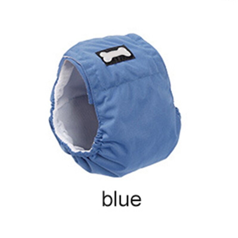 Pet Sanitary Pants Dog Diaper Protect Male Dog Physiological Wear Belly Teddy Golden Hair Waterproof Underpants Pet Supplies: Blue / M