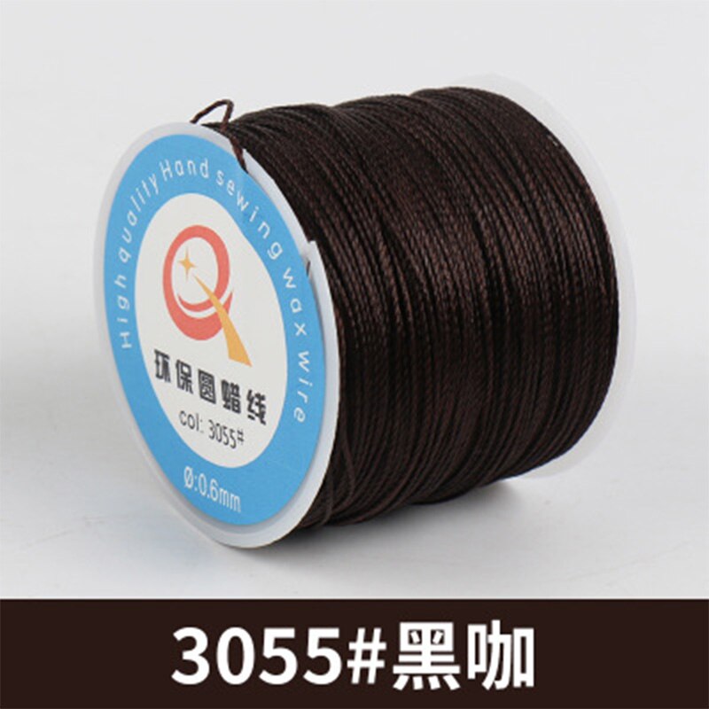 0.6mm tondo filo cerato filo di cera filo di cucitura filo per artigianato in pelle filo da cucito gioielli fai da te tariffa hilos para coser