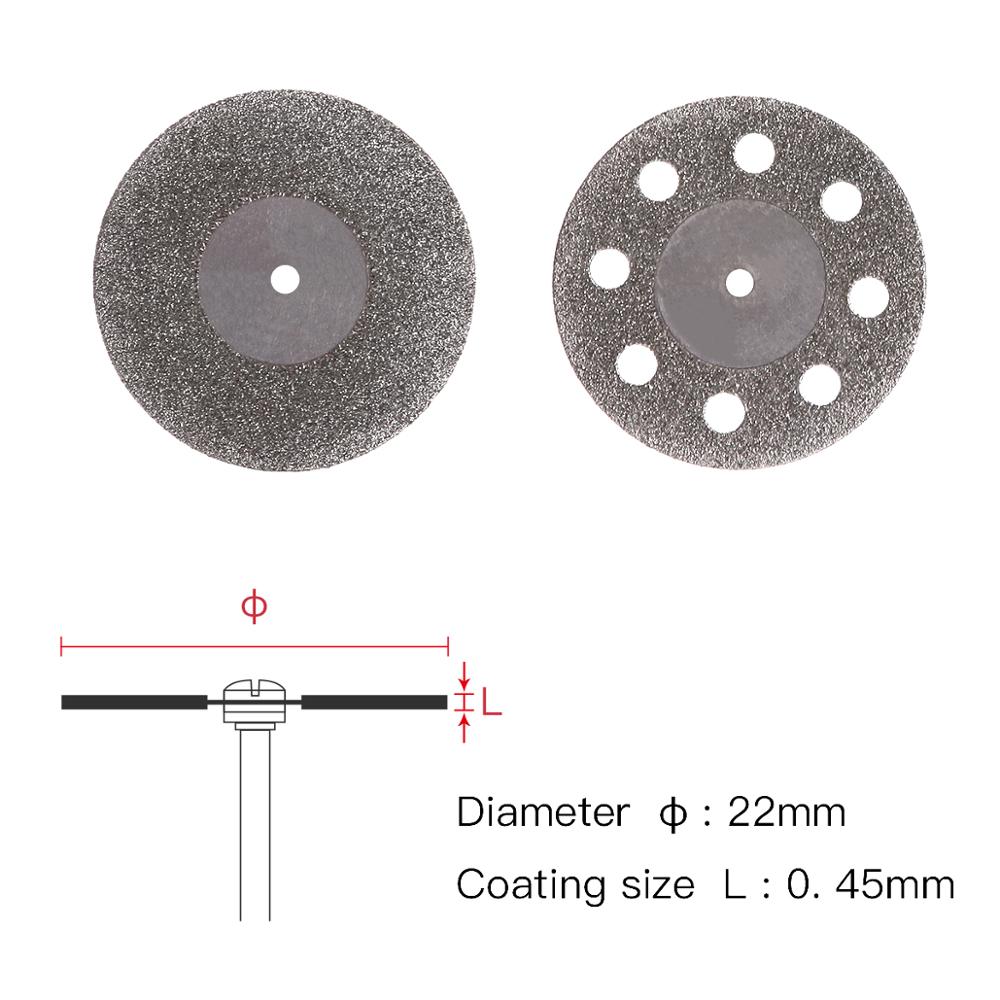 Disco de corte de diamante de laboratorio Dental, herramienta de disco de doble cara para máquina pulidora, cabezal de pulido Dental
