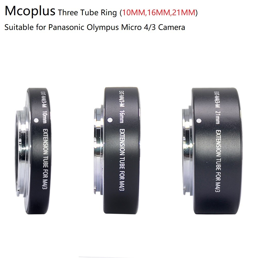 Mcoplus Metalen Auto Focus Macro Extension Tube Ring Voor Panasonic Olympus Lumix Micro 4/3 M4/3 Mount E-M5 E-M10 GX7 G6 G85 GX9 G7