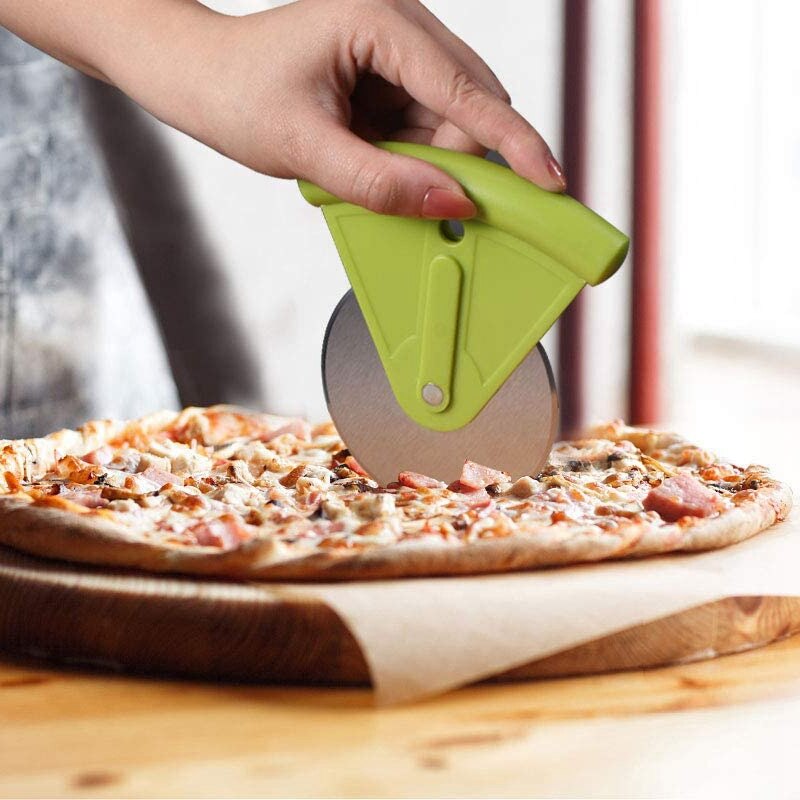 Pizza Cutter Wiel Met Beschermende Guard-Draagbare Pizza Slicer Met Scherpe Roestvrijstalen Lemmet, Duurzaam Blade Cover