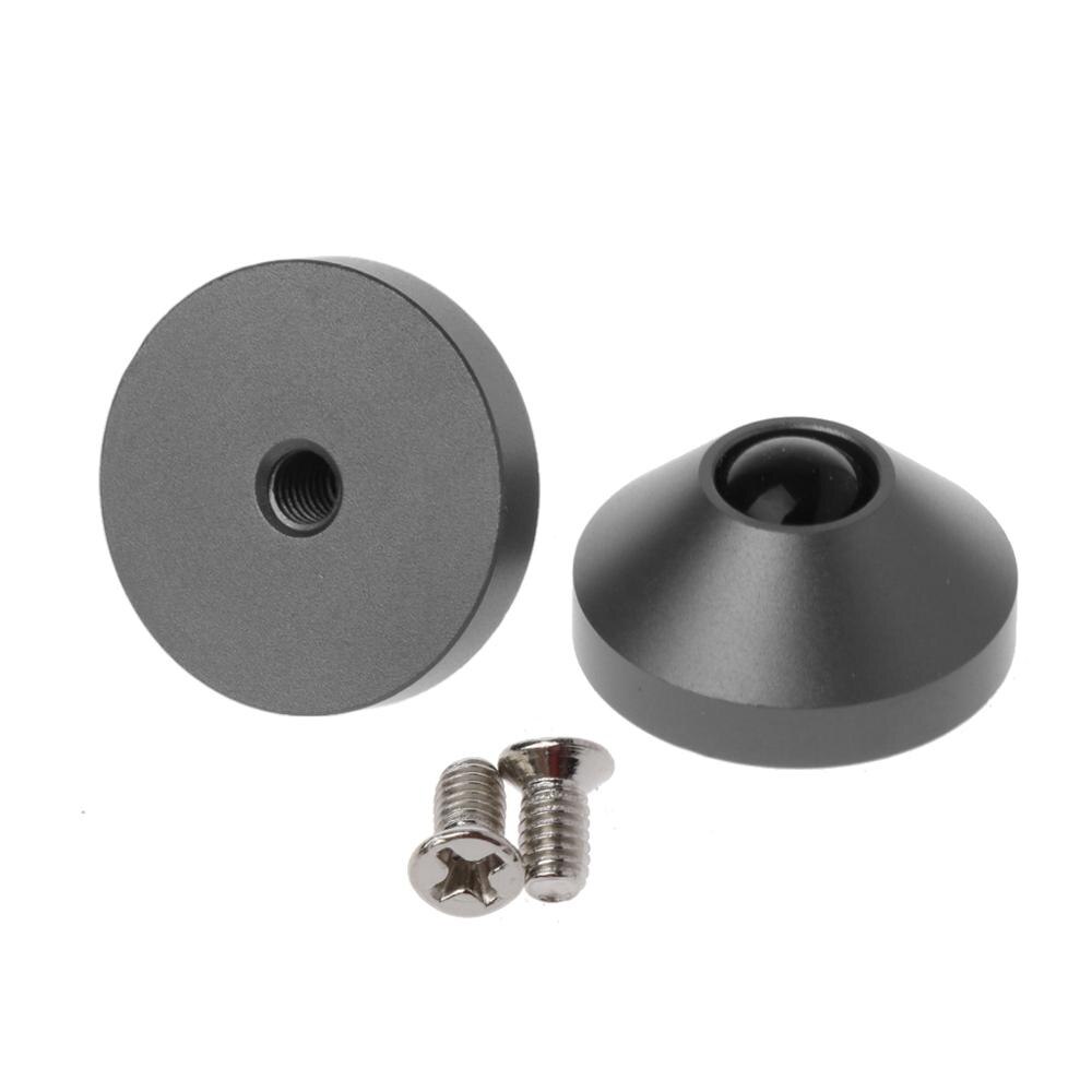 2Pcs Mechanical Keyboard Feet Anodized CNC Aluminum Feet Metal Case With Screws: Gray