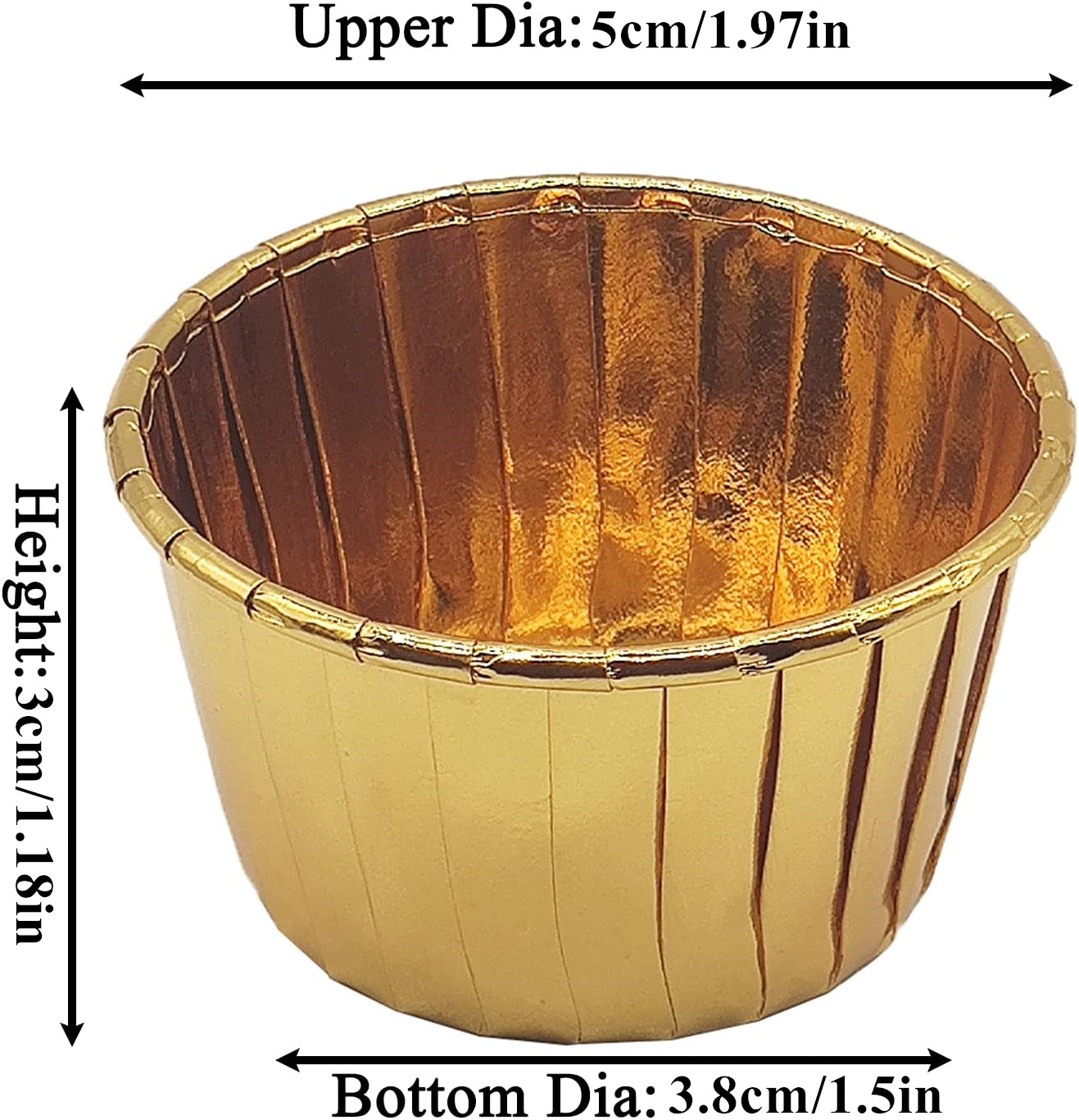 50 Stücke Folie Muffin Cupcake Liner Kuchen Wrapper Halter Backen Tasse Tablett Fall Kuchen Pappbecher Gebäck Werkzeuge für Hochzeit Geburtstag