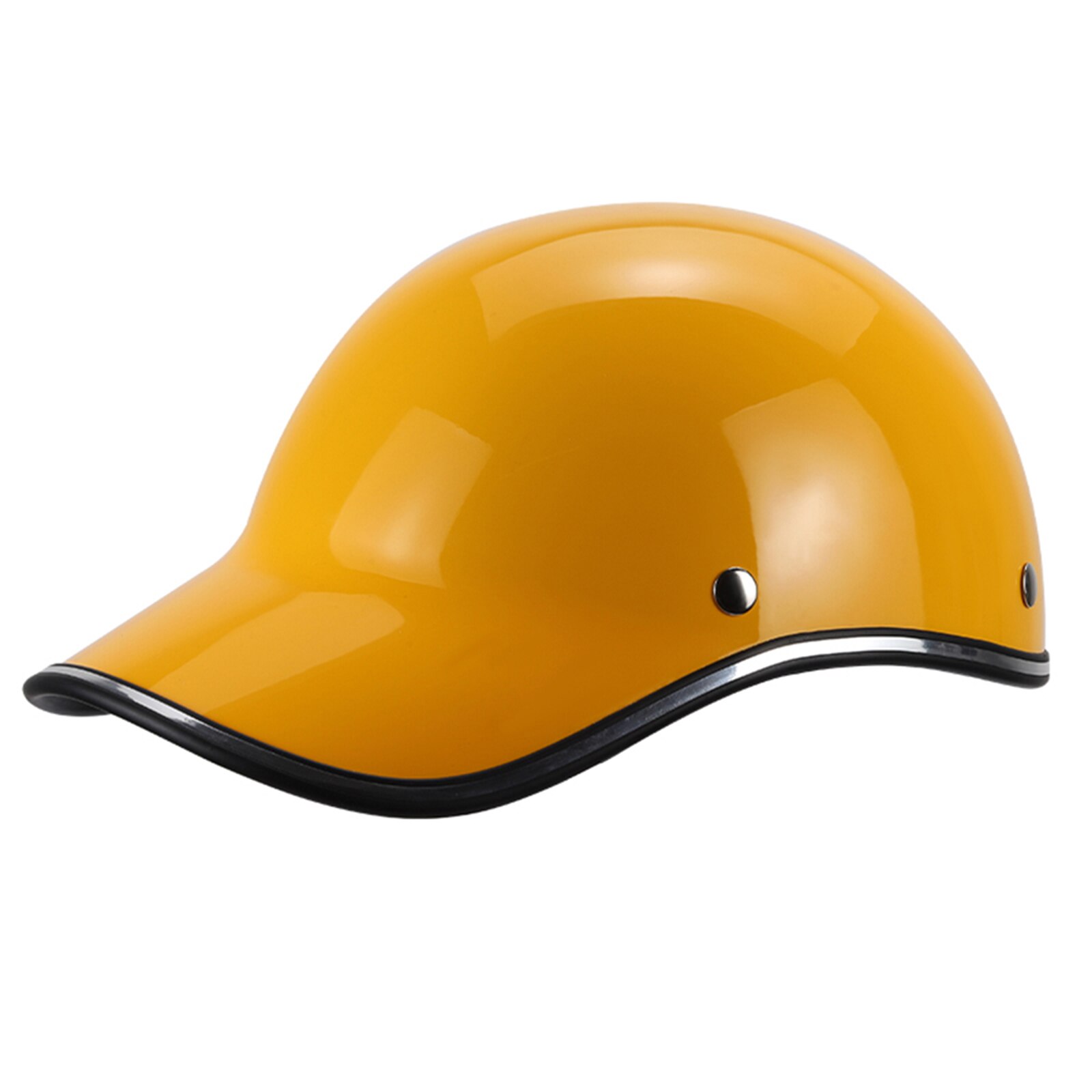 Motorcykel hjelm cykel cykel baseball cap hjelm halvhjelm cykelhjelm til mænd kvinder voksne cykeludstyr: Gul