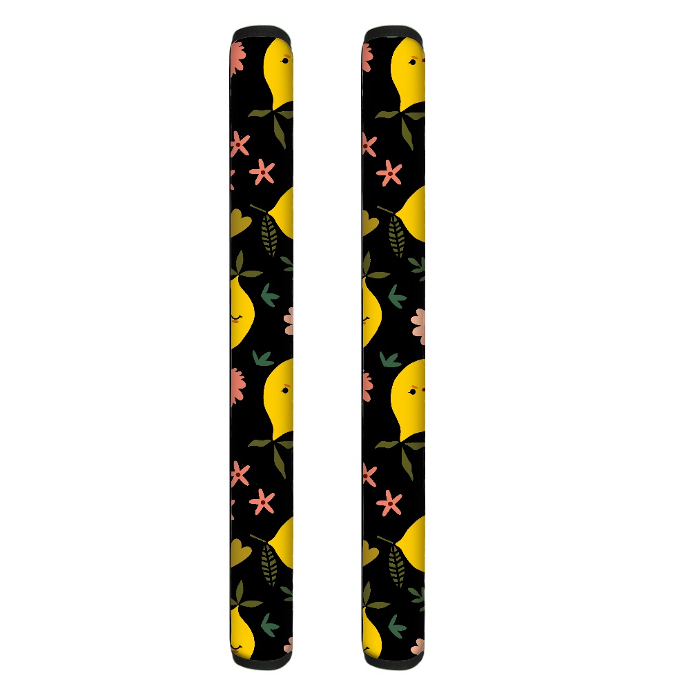 Cubiertas de mango de refrigerador con estampado de limón amarillo, cubiertas de mango de electrodoméstico de cocina, guantes protectores antideslizantes para horno de nevera, 1 par: YSFA2033Z98
