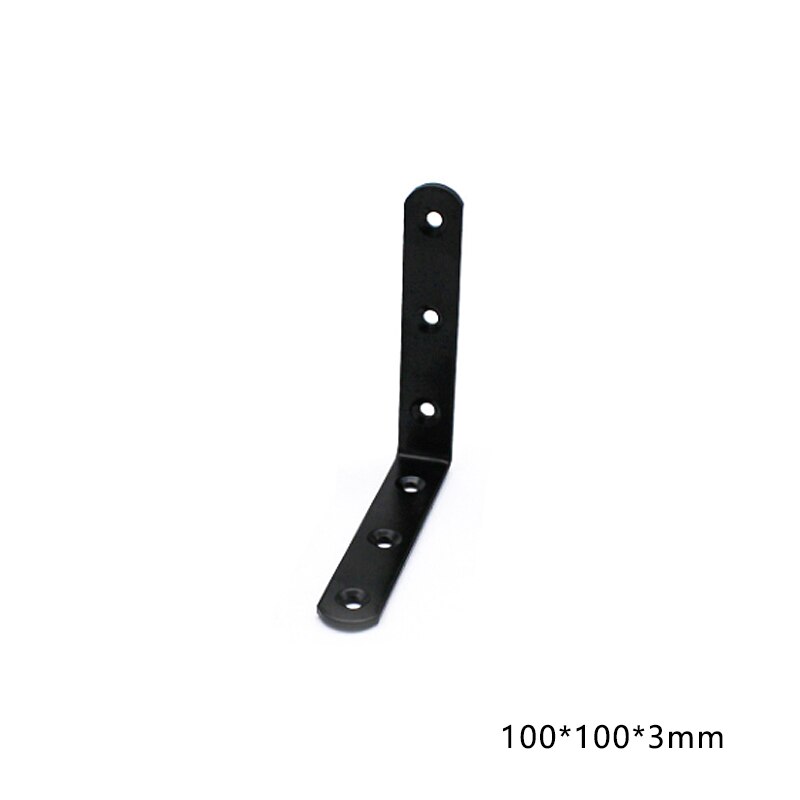 6pcs/set Thickened L-Shaped Corner Brackets 90 Degree Shelf Bracket Connector Iron Angle Code Hardware Tool Steel Corner Brace: D