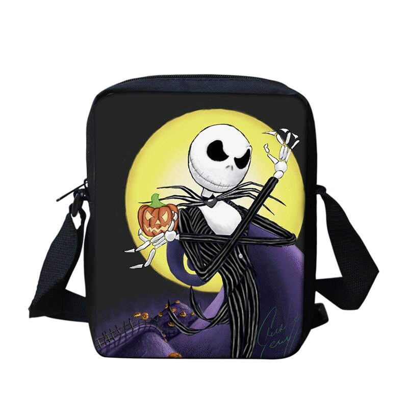 FORUDESIGNS Halloween Jack Pattern Bags For Teenager Girls Small Flaps Female Shoulder Bags Casual Ladies Messenger Bags: Clear