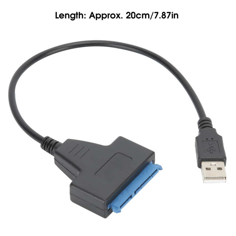 USB to Cable Portable USB 2.0 Port to Long Shell for SATA Interface Cable Equipment Accessory USB 2.0 To for SATA Cable for