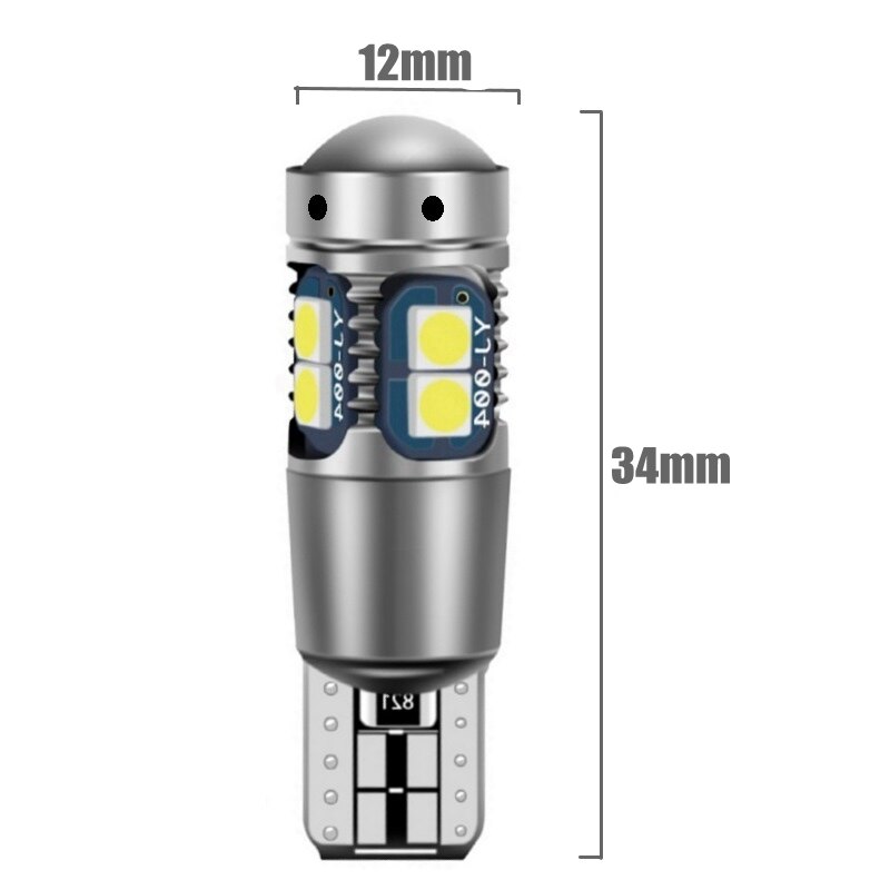 Led Autolamp T10 W5w 0.36w 6000k 12v - Wit Licht - Voor Auto & Motor - 2 Stuks