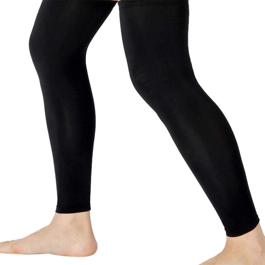 Ademende Mannen Basketbal Crashproof Been Mouwen Protector Antislip Compressie Leggings Beschermen Knie Sok Cinta Kinesiologica B1: XL
