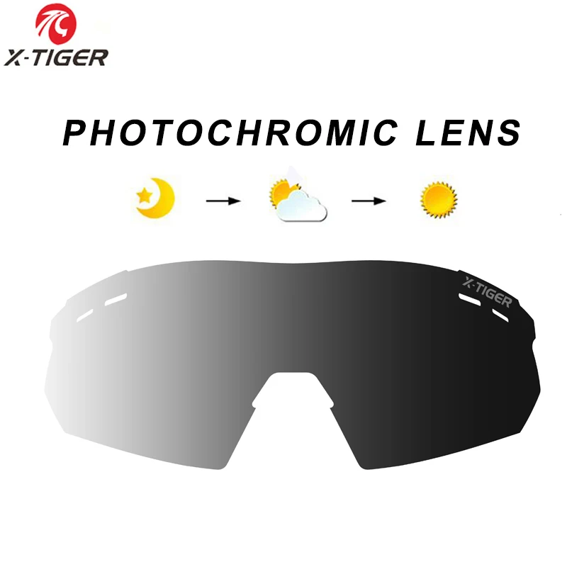X-TIGER EXS Fietsbril Gepolariseerde lensaccessoires Vervangingslens Bijziendheid Frame Meekleurende lens Fietszonnebril Voeten