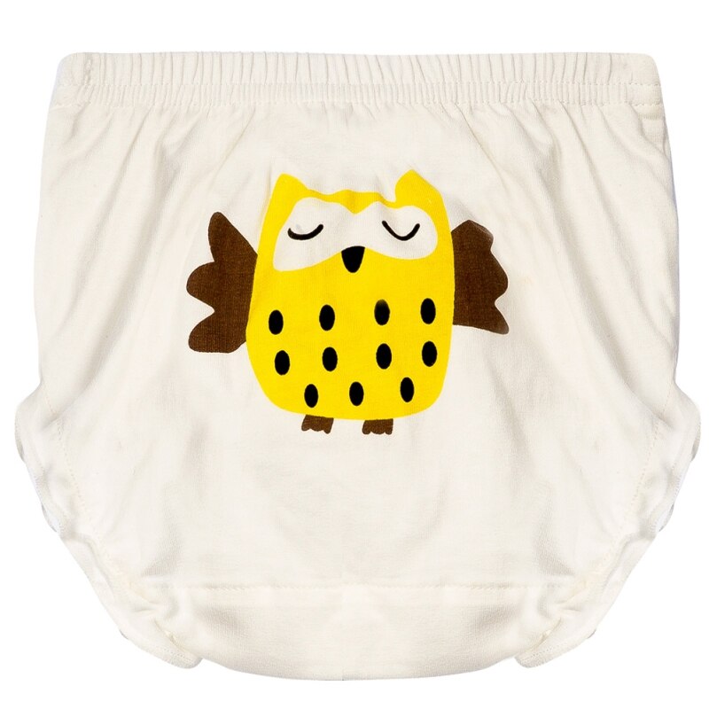 3 pièces/pack filles bébé Disper pantalon coton enfants culotte bébé fille culottes Bloomers caleçons -né enfant en bas âge mâle sous-vêtements: Owl / 90