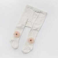 0-6 år gammel 5 farver strømpebukser blomster søde piger børn strømpebukser efterår og vinter leggings komfort: Hvid / 2-4y