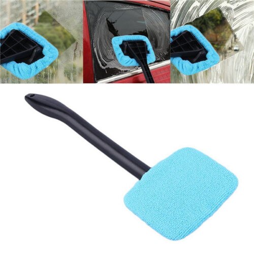 Microfiber Windshield Clean Cars Auto Wiper Cleaner Glass Window Tools Brush Kit Window Cleaner: Light blue