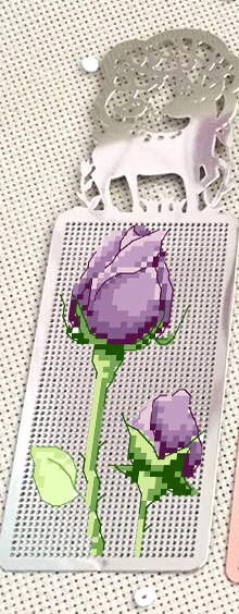 Neue DIY Handwerk Stich Kreuz Stich Lesezeichen Metall Silber Goldene Hand Stickerei Handwerk Gezählt Kreuz-Stitching Kit: CJBK38