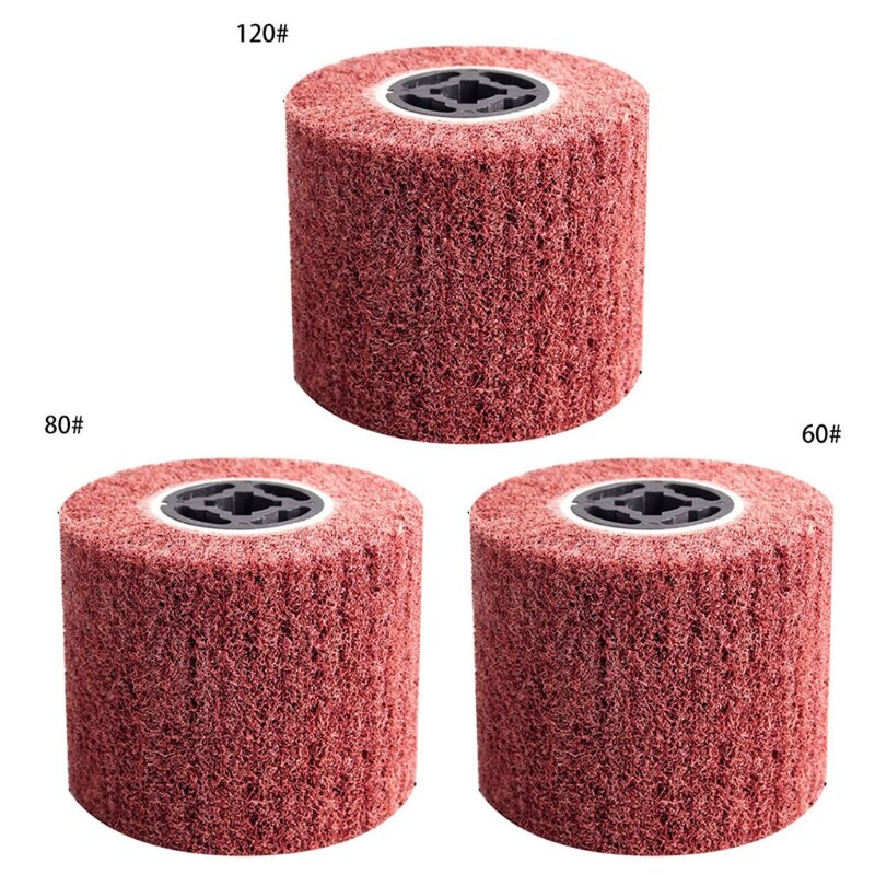 Woven Buffing Abrasive Flap Wheel Wire Drawing Burnishing Wheel for Polishing W0YD