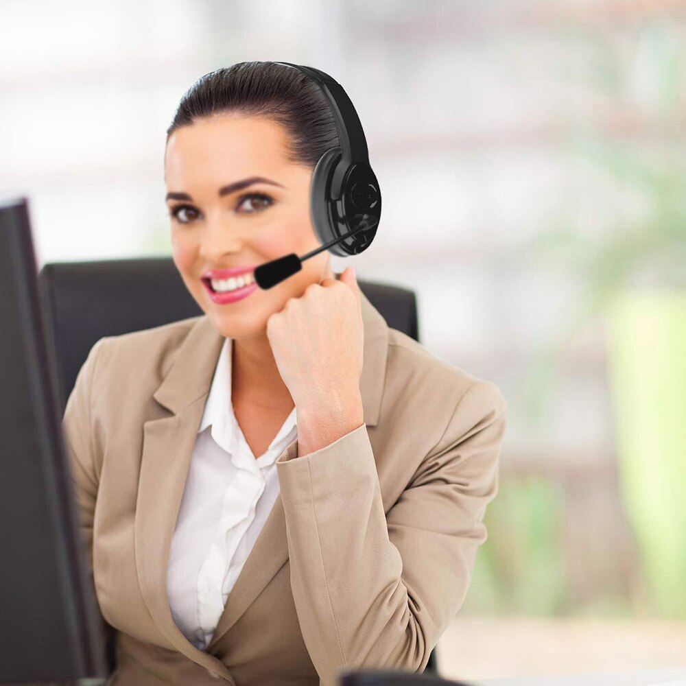 USB Headset With Microphone Noise Reduction Function PC Headset Lightweight Wired Headset Suitable For PC/Laptop/School/Child