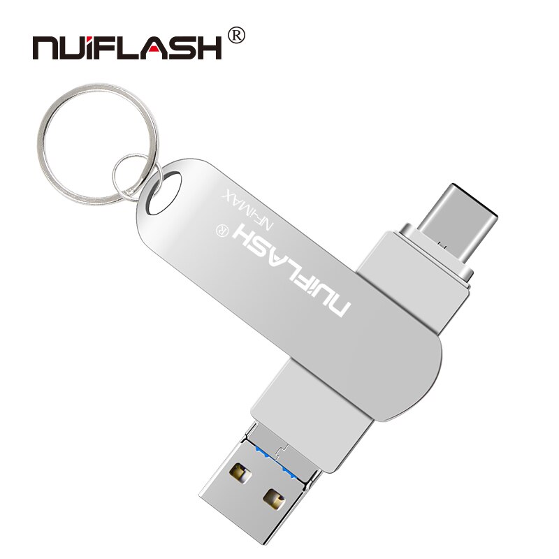 Memoria USB OTG de 128GB 256GB para iPhone y memoria USB typecs 8GB 16GB 32GB 64GB para X/8/7/7 Plus/6/6 s/5 /SE: 8 GB / silver